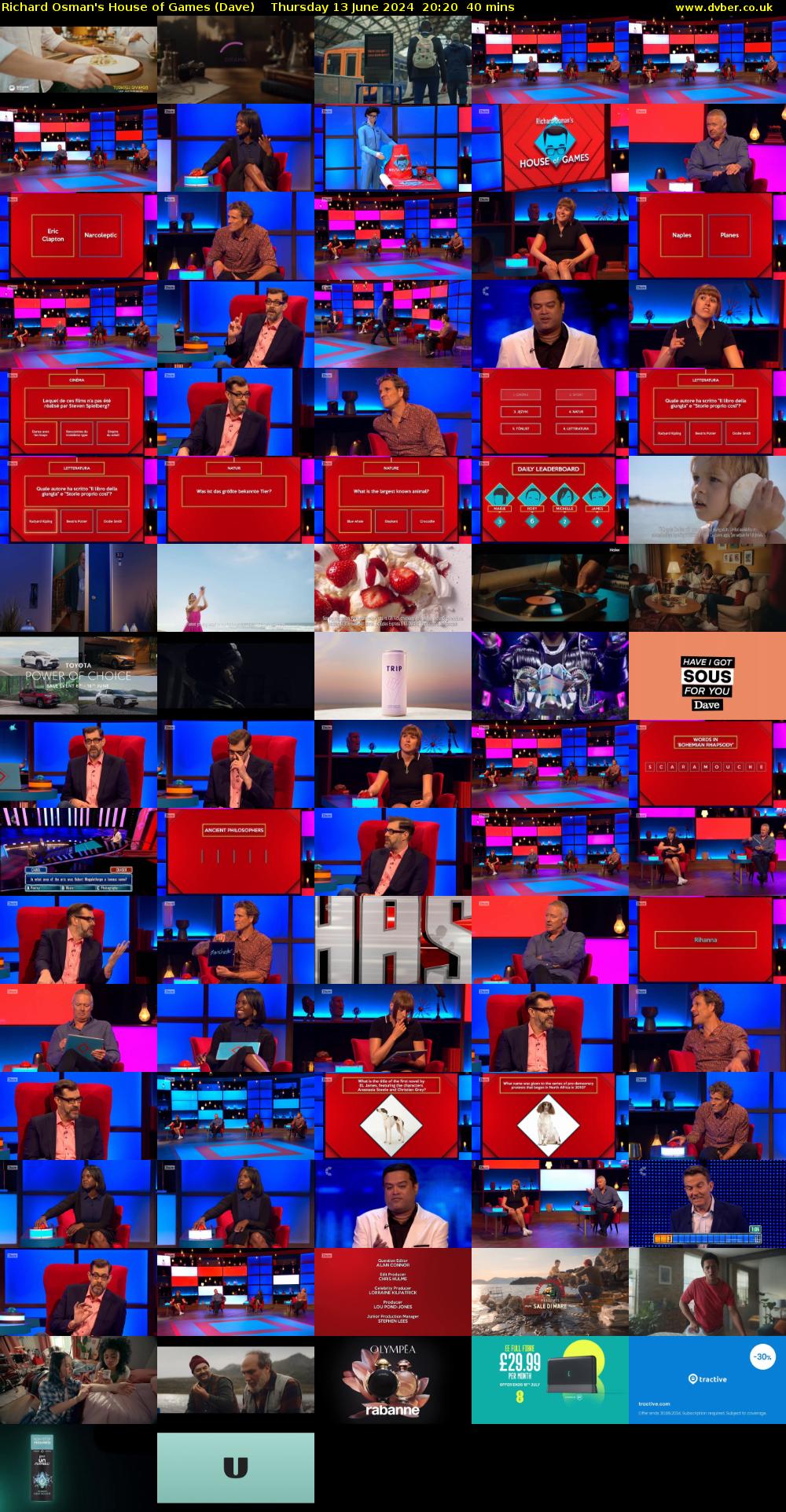Richard Osman's House of Games (Dave) Thursday 13 June 2024 20:20 - 21:00