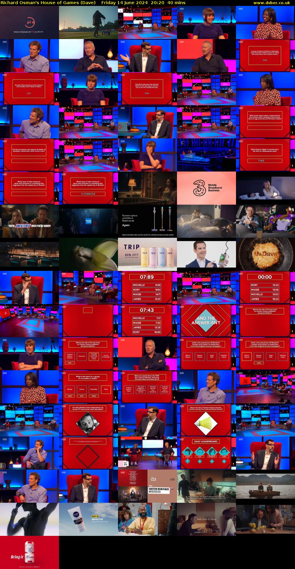 Richard Osman's House of Games (Dave) Friday 14 June 2024 20:20 - 21:00