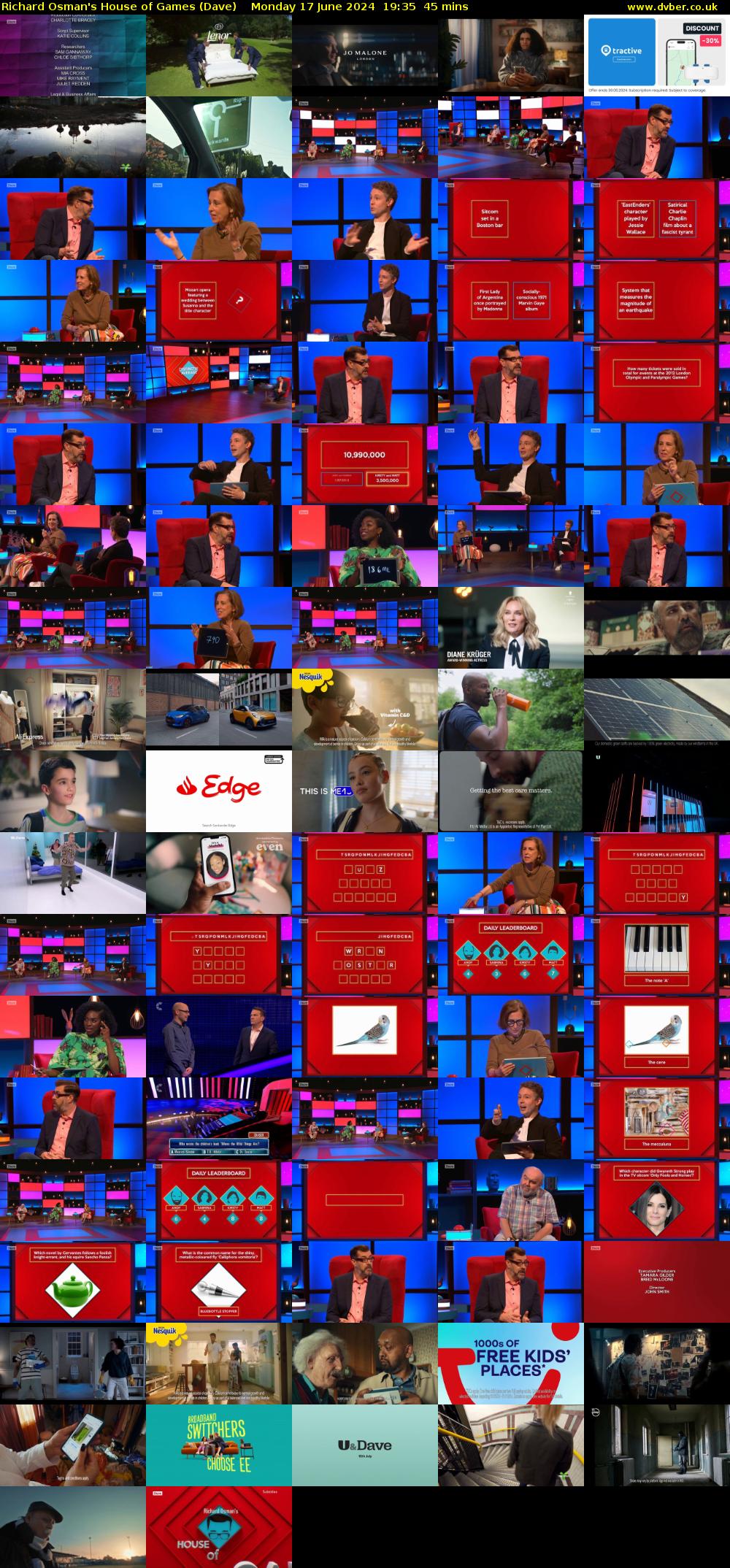 Richard Osman's House of Games (Dave) Monday 17 June 2024 19:35 - 20:20