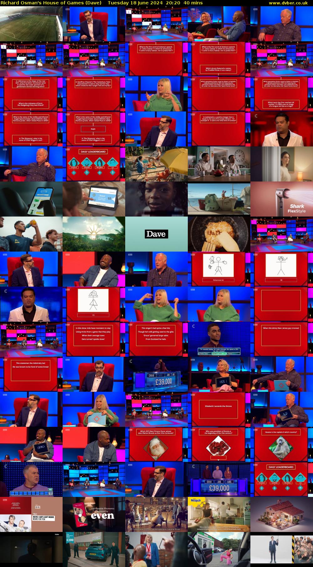 Richard Osman's House of Games (Dave) Tuesday 18 June 2024 20:20 - 21:00