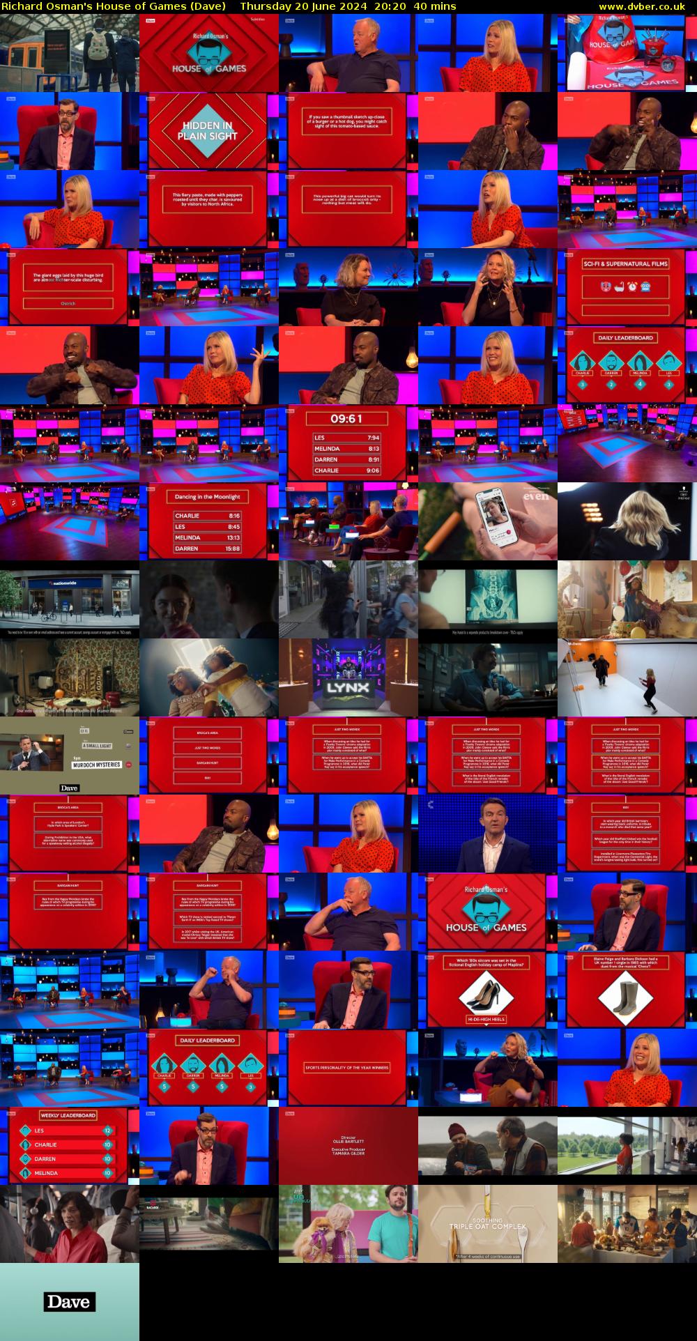 Richard Osman's House of Games (Dave) Thursday 20 June 2024 20:20 - 21:00