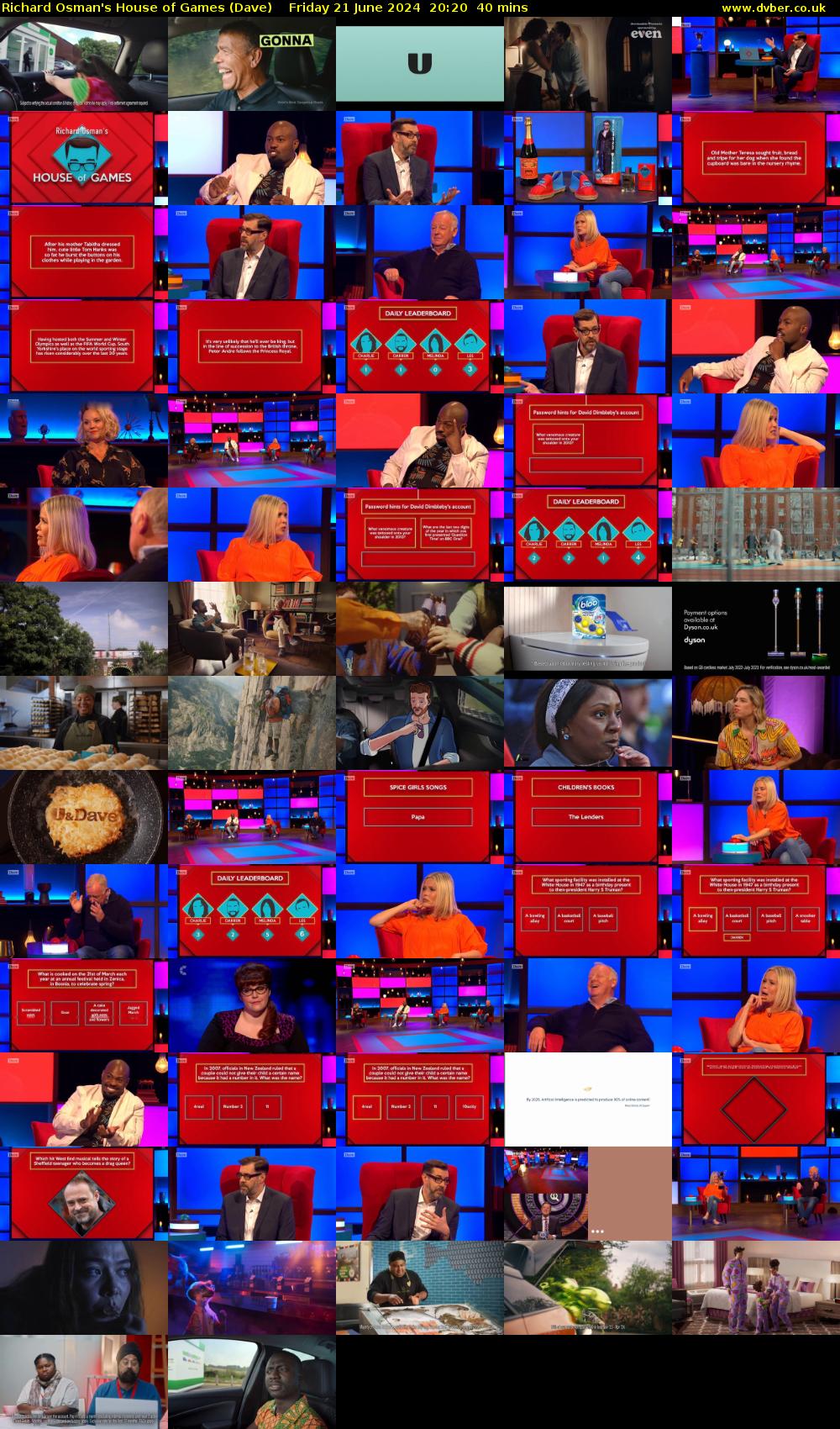 Richard Osman's House of Games (Dave) Friday 21 June 2024 20:20 - 21:00