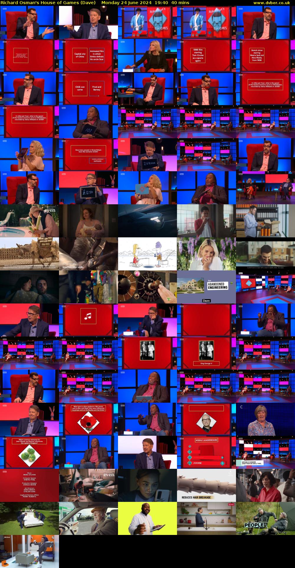 Richard Osman's House of Games (Dave) Monday 24 June 2024 19:40 - 20:20