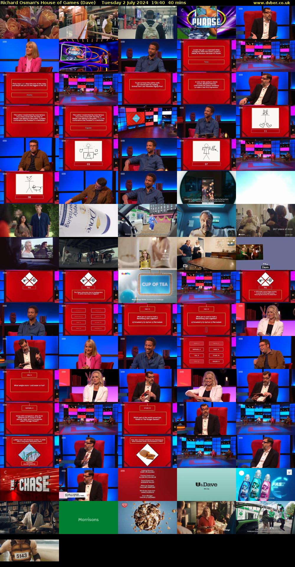 Richard Osman's House of Games (Dave) Tuesday 2 July 2024 19:40 - 20:20