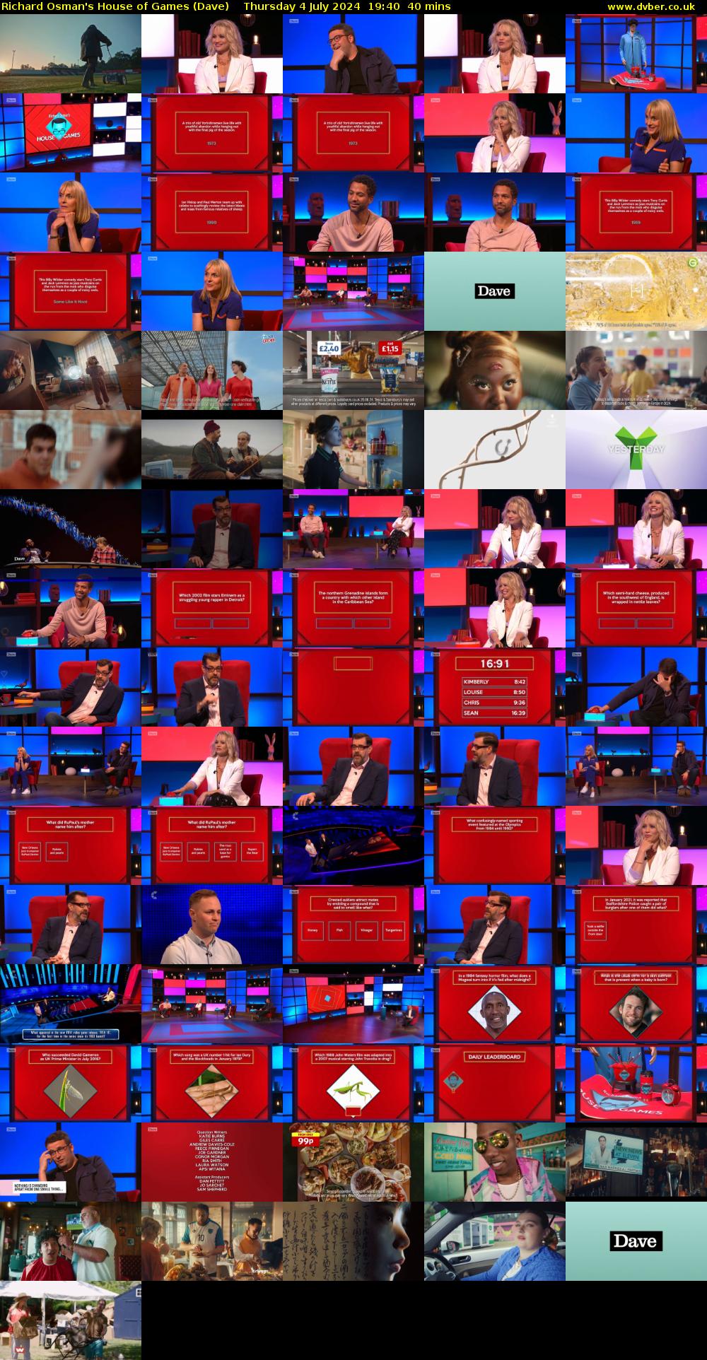 Richard Osman's House of Games (Dave) Thursday 4 July 2024 19:40 - 20:20