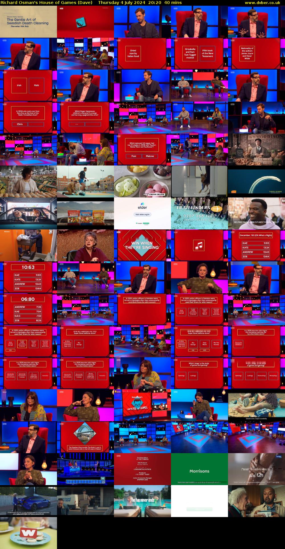 Richard Osman's House of Games (Dave) Thursday 4 July 2024 20:20 - 21:00