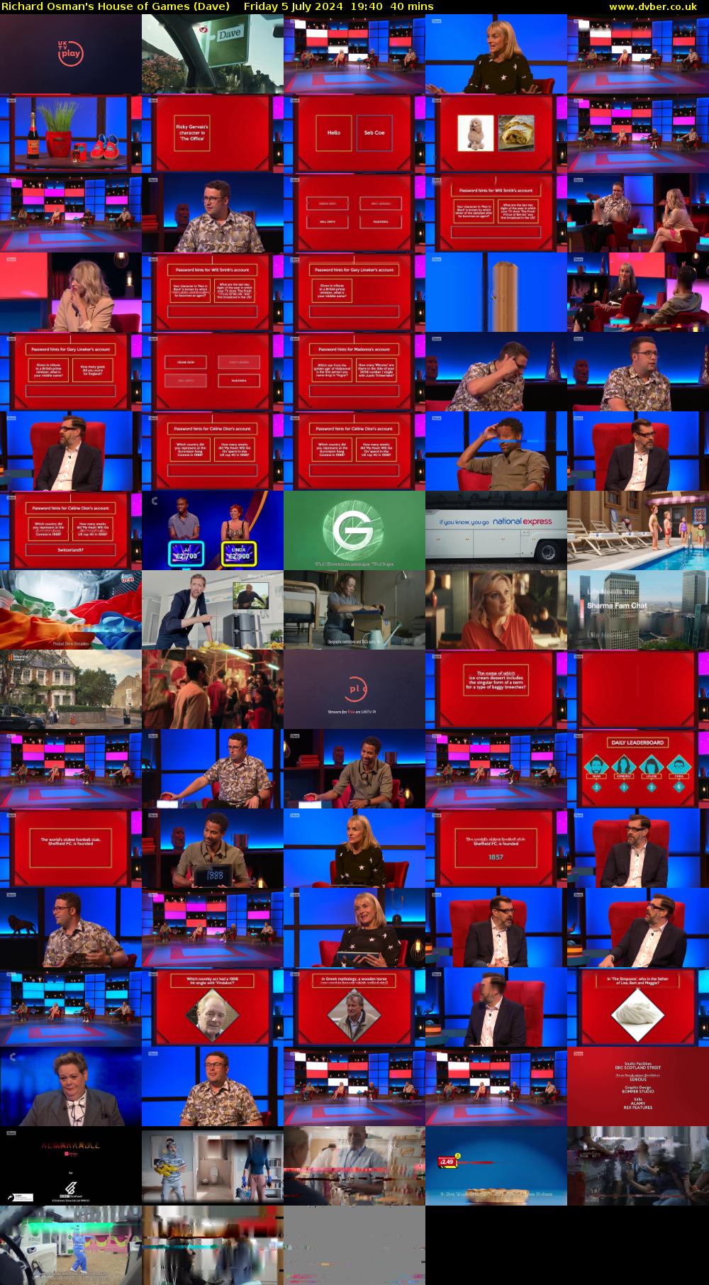 Richard Osman's House of Games (Dave) Friday 5 July 2024 19:40 - 20:20