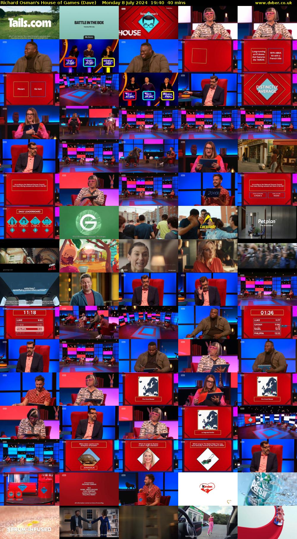 Richard Osman's House of Games (Dave) Monday 8 July 2024 19:40 - 20:20
