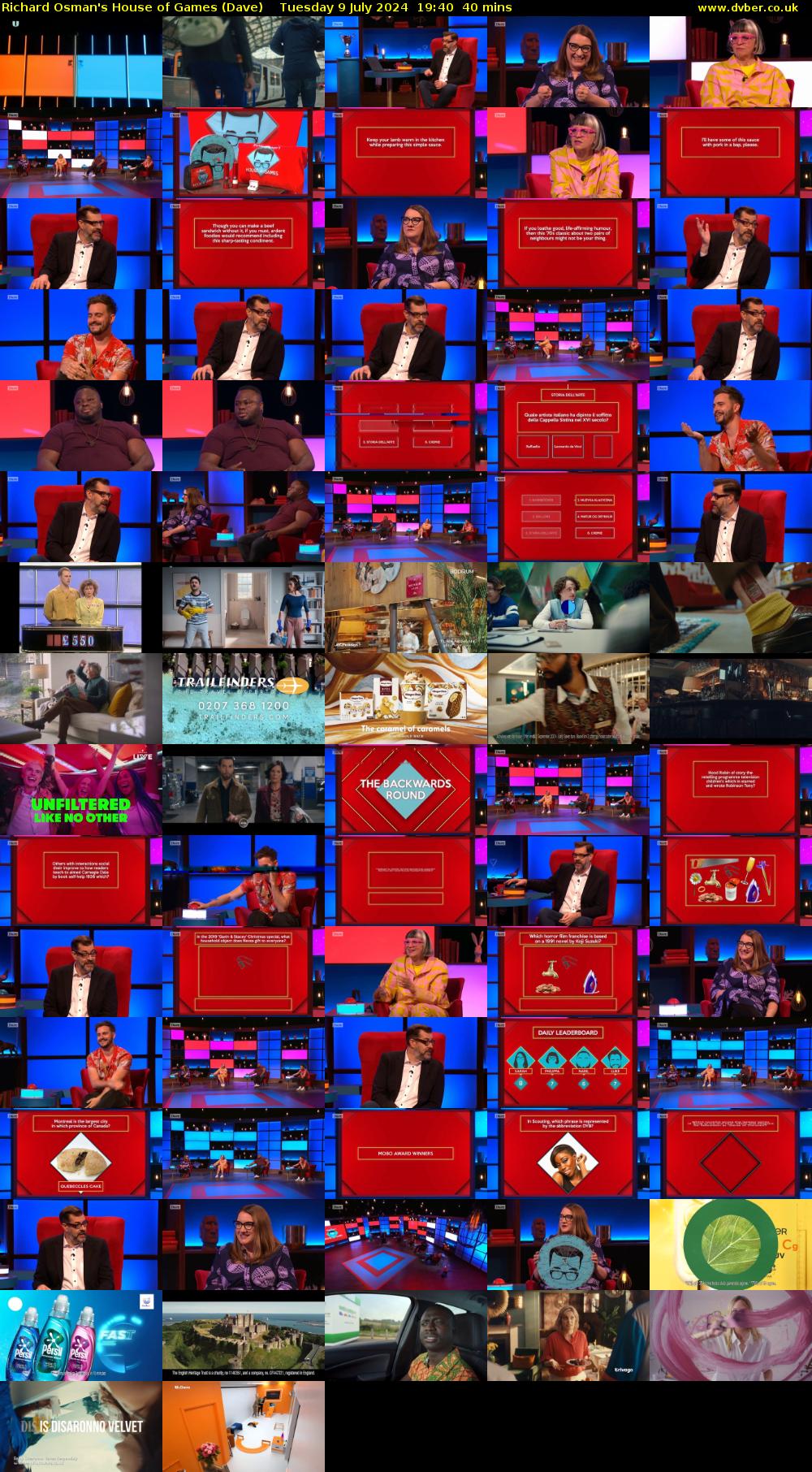 Richard Osman's House of Games (Dave) Tuesday 9 July 2024 19:40 - 20:20