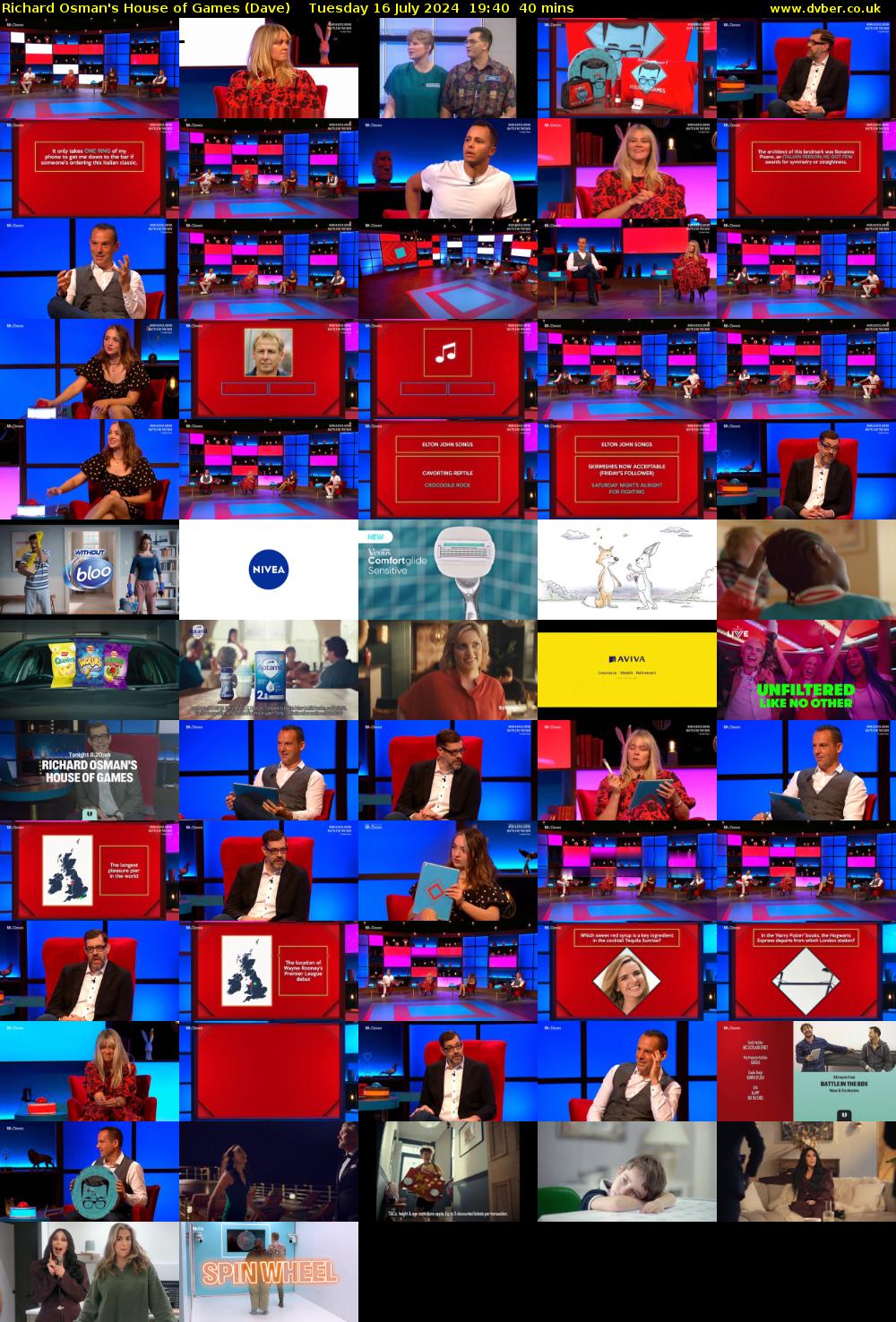 Richard Osman's House of Games (Dave) Tuesday 16 July 2024 19:40 - 20:20