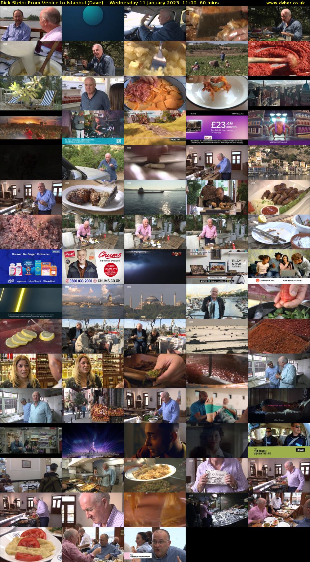 Rick Stein: From Venice to Istanbul (Dave) Wednesday 11 January 2023 11:00 - 12:00