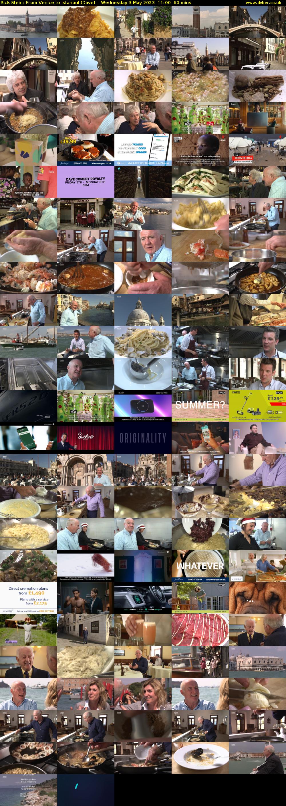 Rick Stein: From Venice to Istanbul (Dave) Wednesday 3 May 2023 11:00 - 12:00