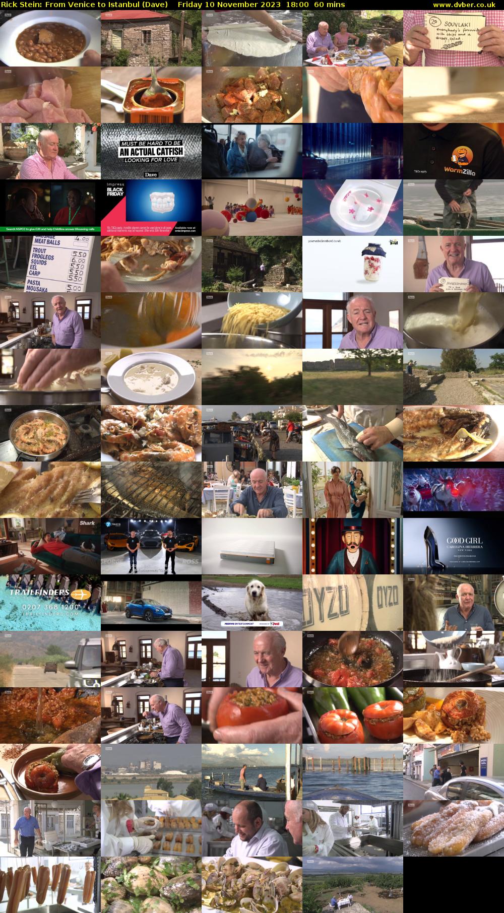 Rick Stein: From Venice to Istanbul (Dave) Friday 10 November 2023 18:00 - 19:00