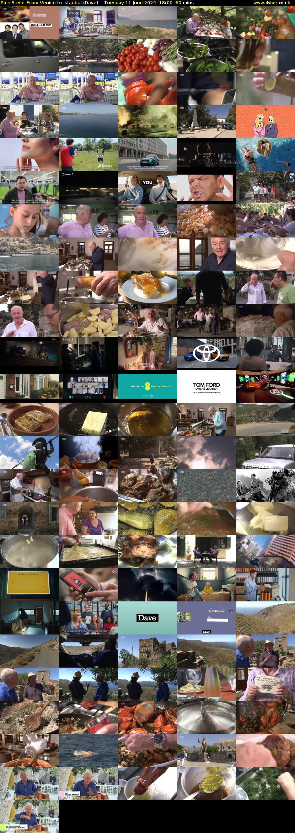 Rick Stein: From Venice to Istanbul (Dave) Tuesday 11 June 2024 18:00 - 19:00