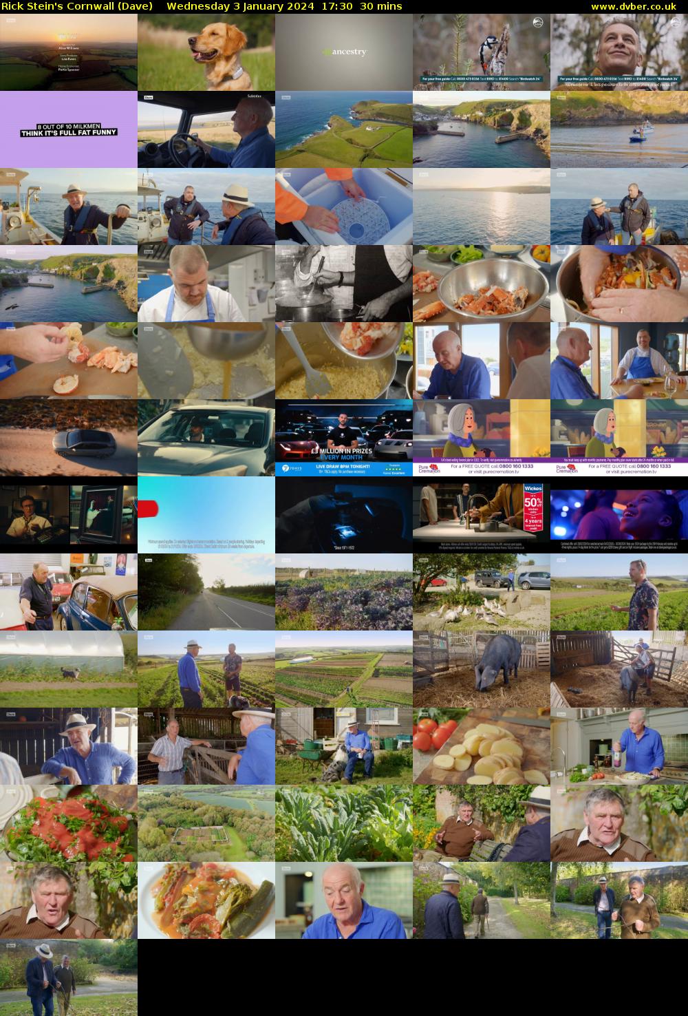 Rick Stein's Cornwall (Dave) Wednesday 3 January 2024 17:30 - 18:00