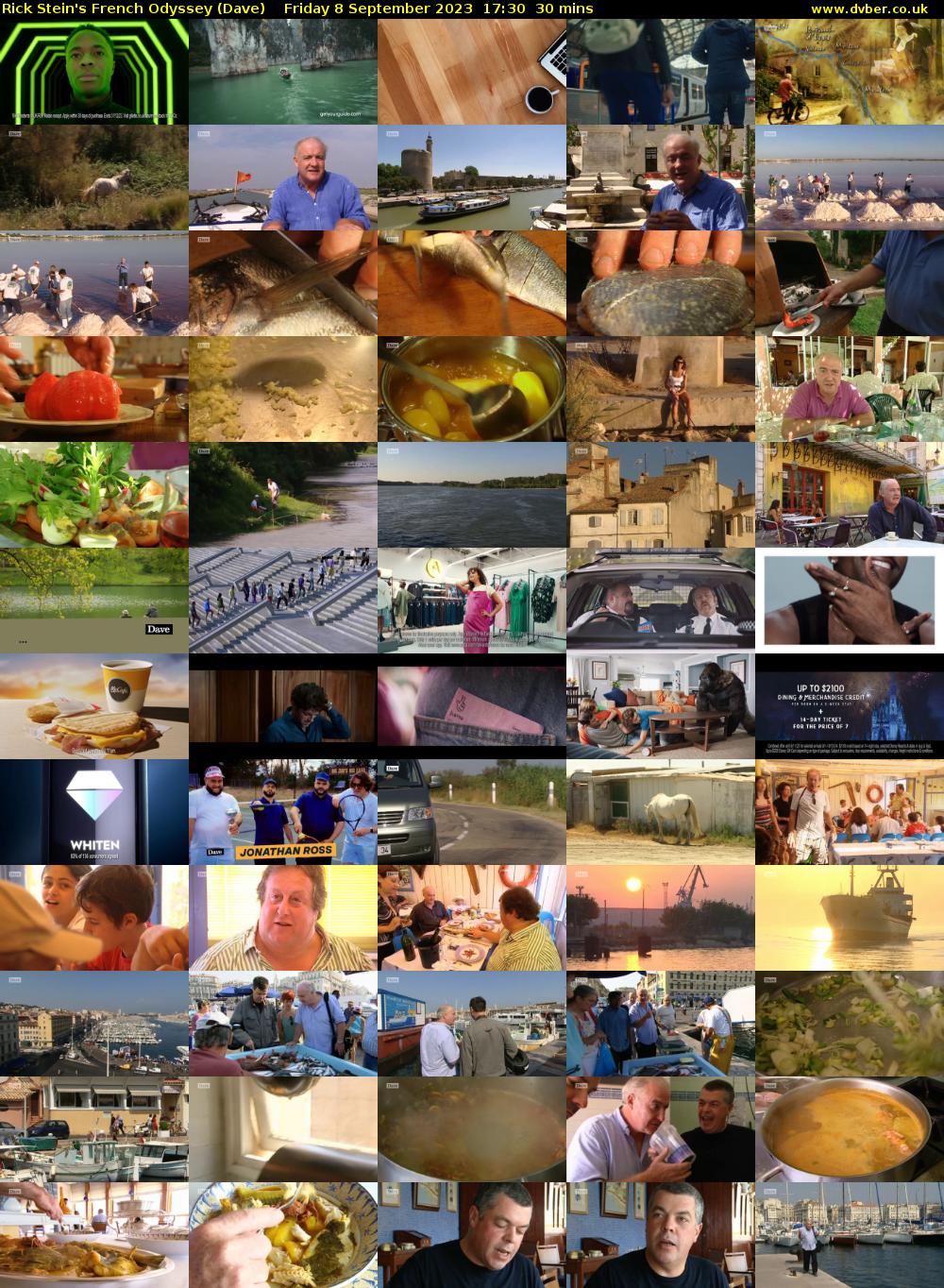 Rick Stein's French Odyssey (Dave) Friday 8 September 2023 17:30 - 18:00