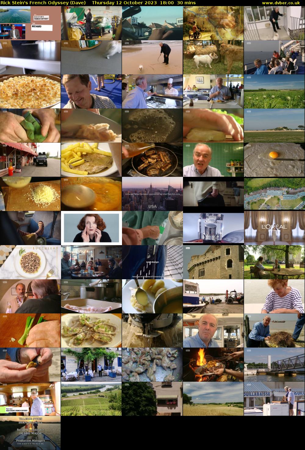 Rick Stein's French Odyssey (Dave) Thursday 12 October 2023 18:00 - 18:30