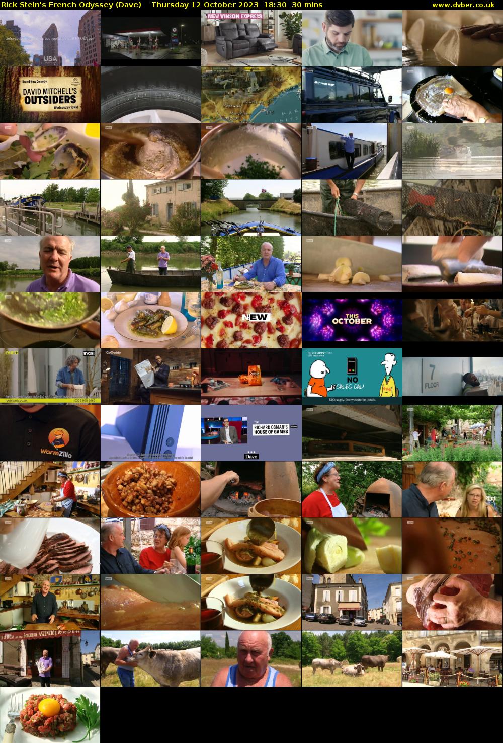 Rick Stein's French Odyssey (Dave) Thursday 12 October 2023 18:30 - 19:00
