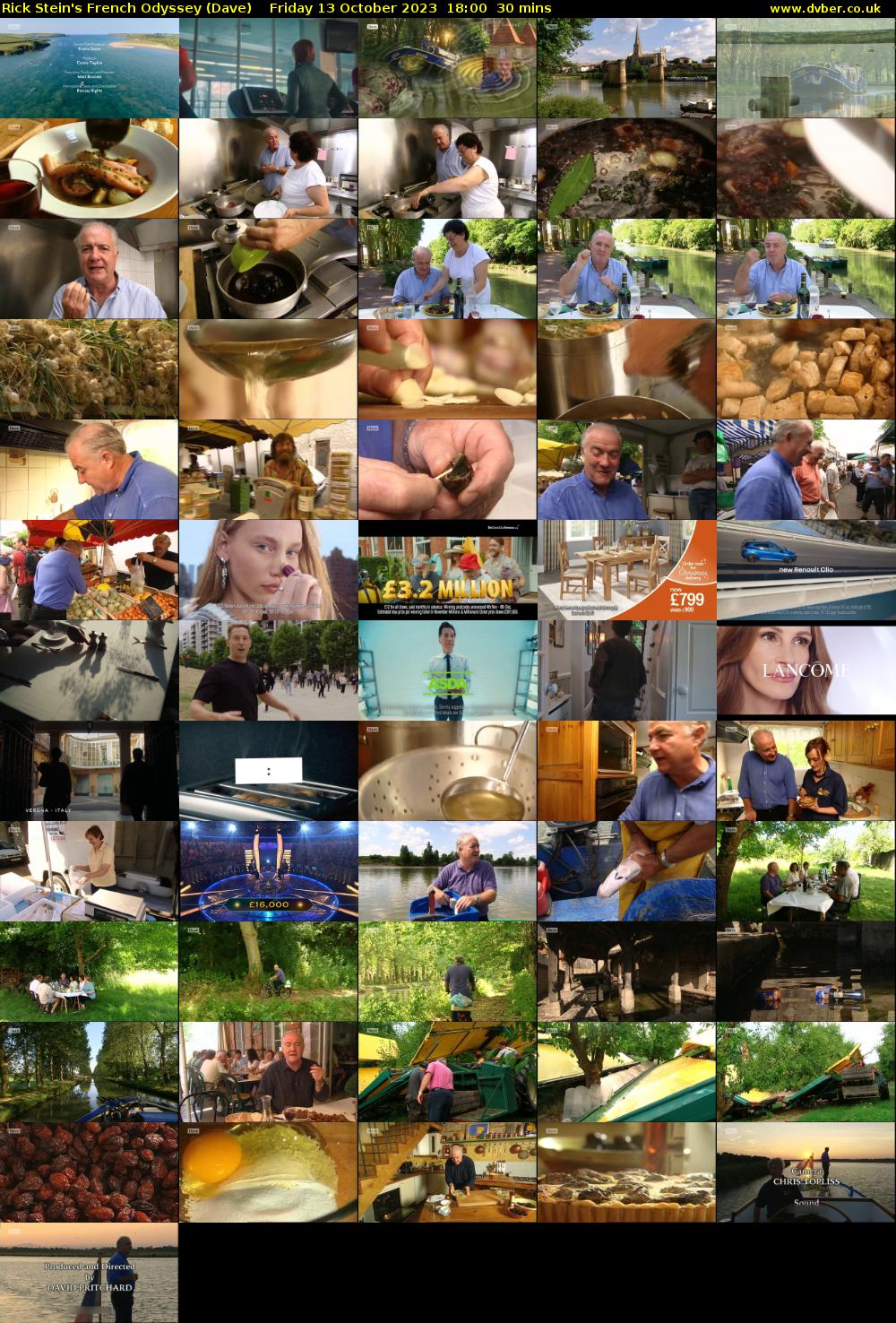 Rick Stein's French Odyssey (Dave) Friday 13 October 2023 18:00 - 18:30