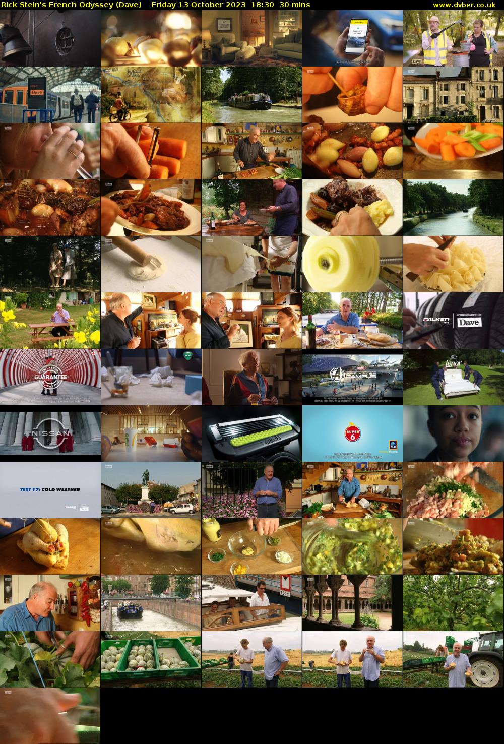 Rick Stein's French Odyssey (Dave) Friday 13 October 2023 18:30 - 19:00
