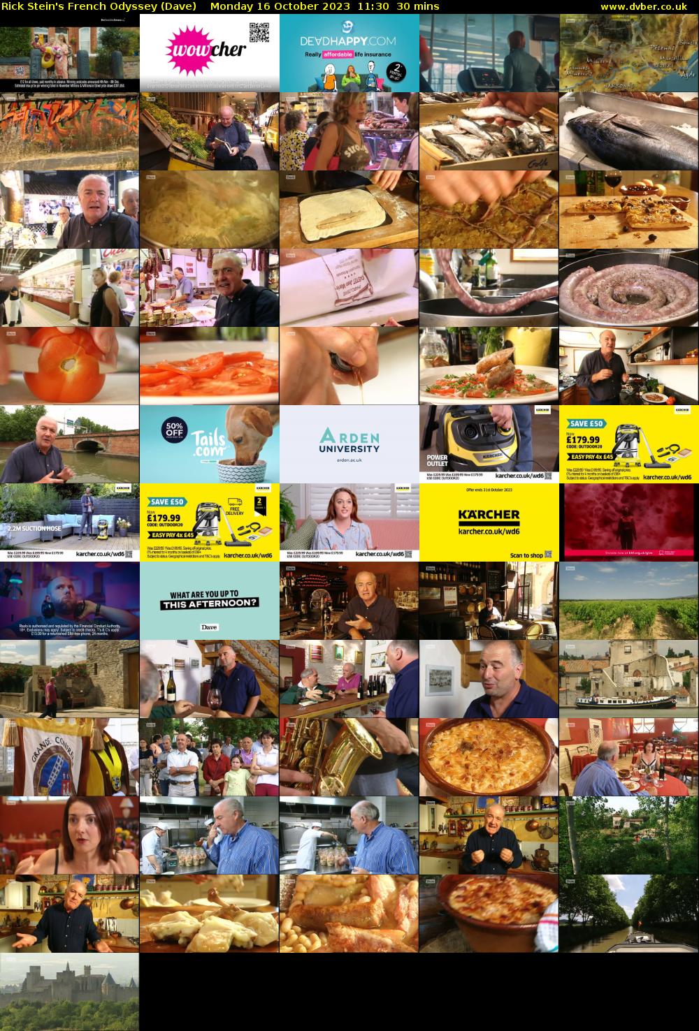 Rick Stein's French Odyssey (Dave) Monday 16 October 2023 11:30 - 12:00