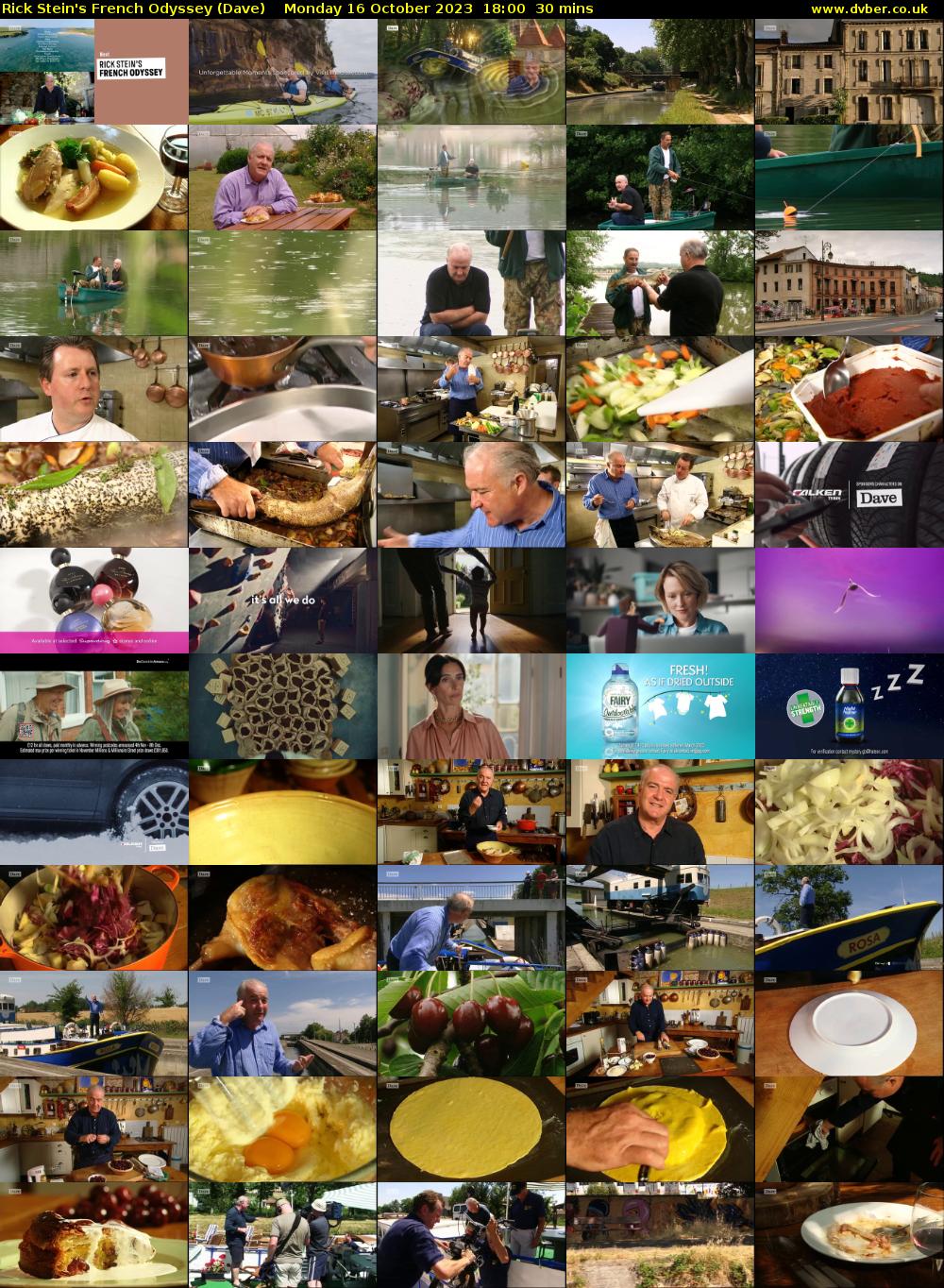 Rick Stein's French Odyssey (Dave) Monday 16 October 2023 18:00 - 18:30