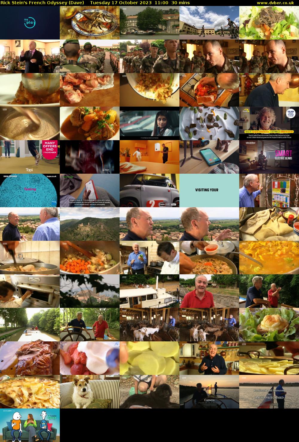 Rick Stein's French Odyssey (Dave) Tuesday 17 October 2023 11:00 - 11:30