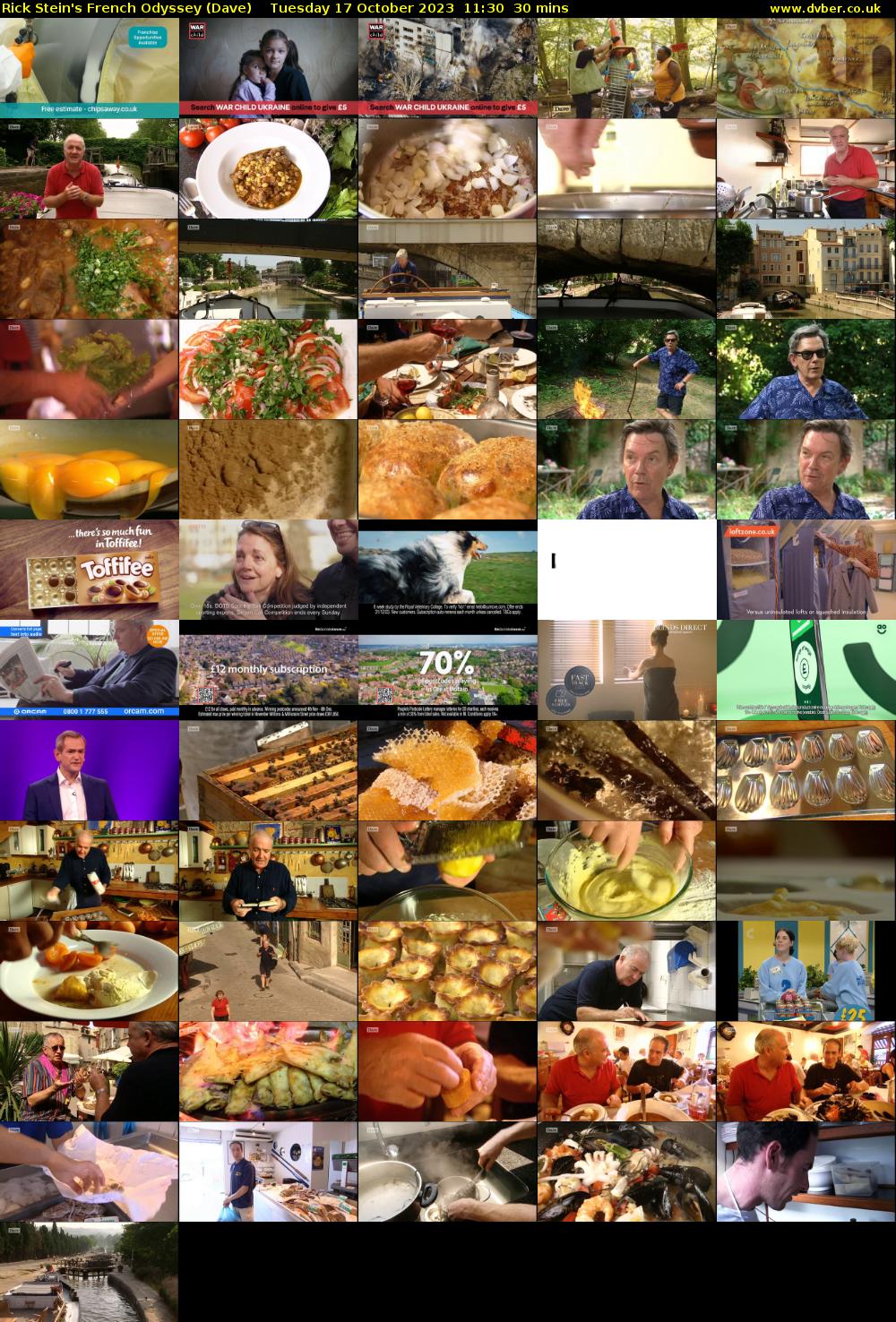 Rick Stein's French Odyssey (Dave) Tuesday 17 October 2023 11:30 - 12:00