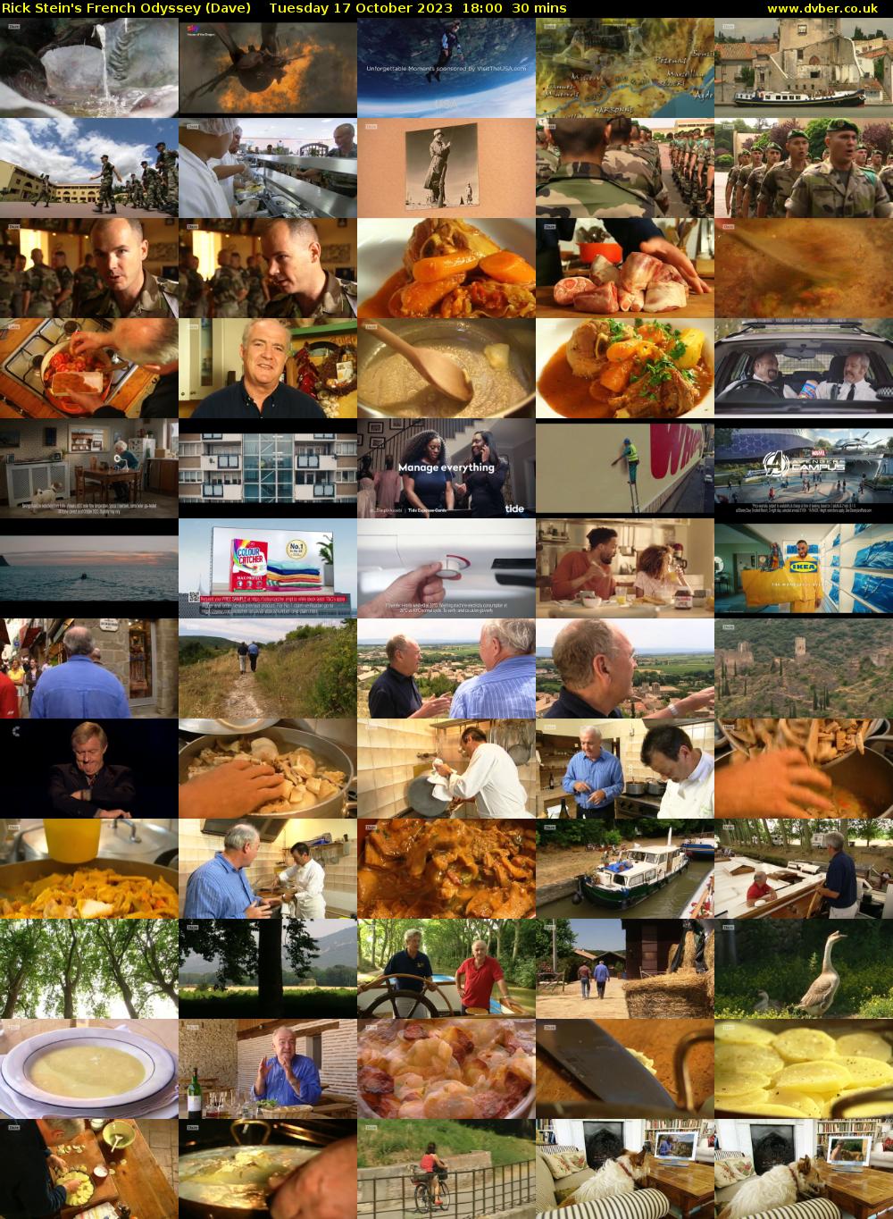 Rick Stein's French Odyssey (Dave) Tuesday 17 October 2023 18:00 - 18:30
