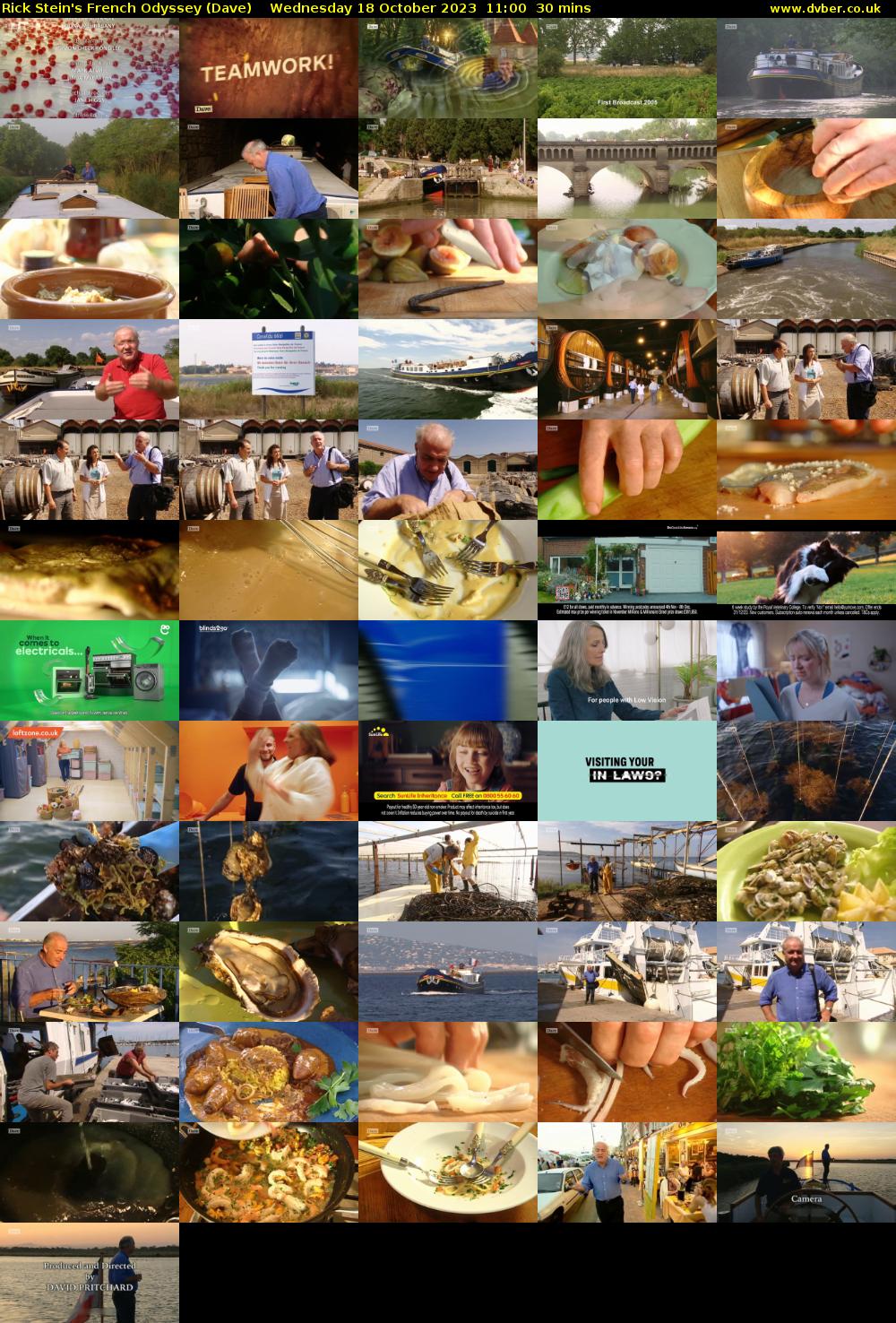 Rick Stein's French Odyssey (Dave) Wednesday 18 October 2023 11:00 - 11:30
