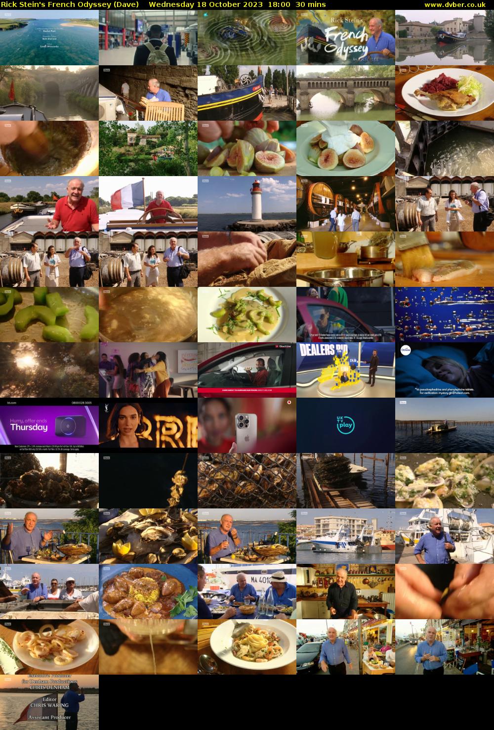 Rick Stein's French Odyssey (Dave) Wednesday 18 October 2023 18:00 - 18:30