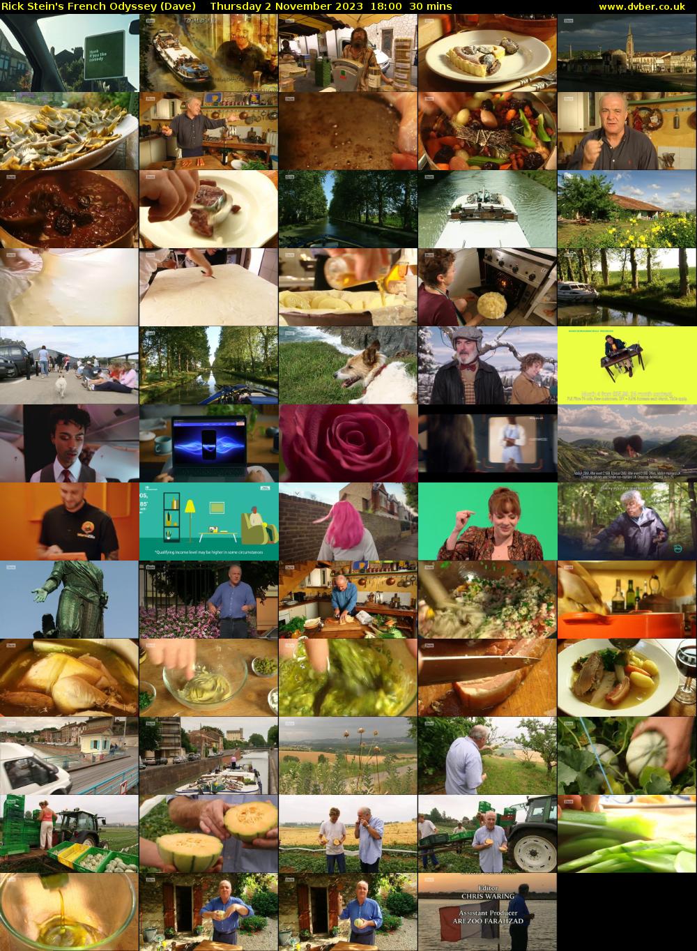 Rick Stein's French Odyssey (Dave) Thursday 2 November 2023 18:00 - 18:30