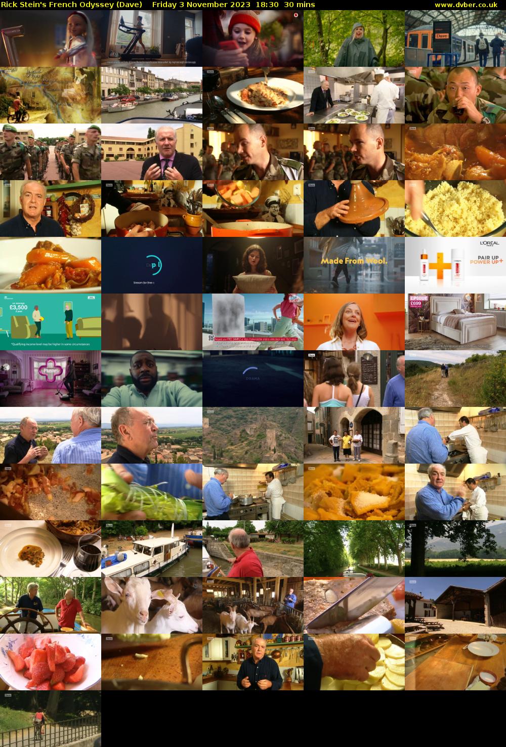 Rick Stein's French Odyssey (Dave) Friday 3 November 2023 18:30 - 19:00