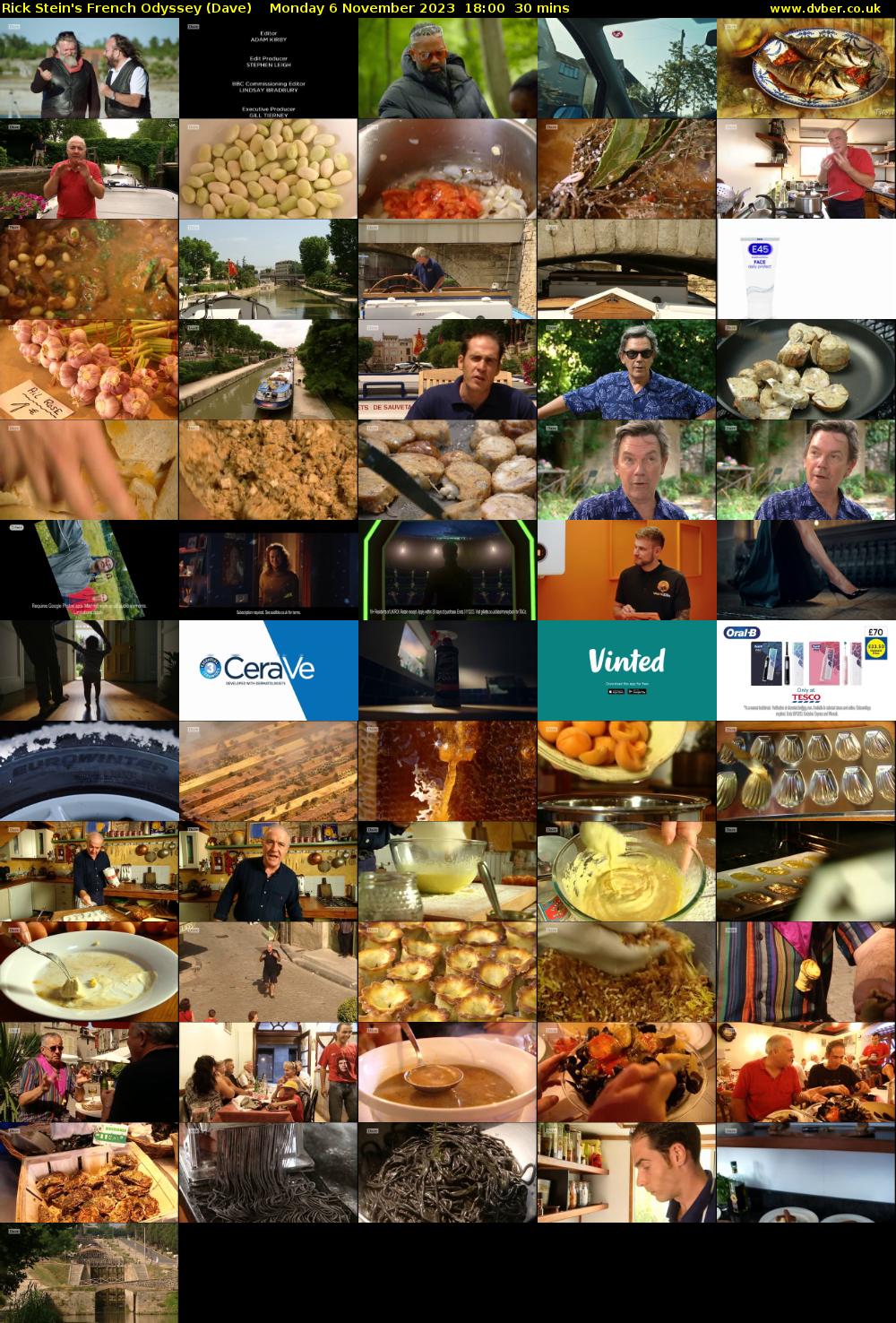 Rick Stein's French Odyssey (Dave) Monday 6 November 2023 18:00 - 18:30