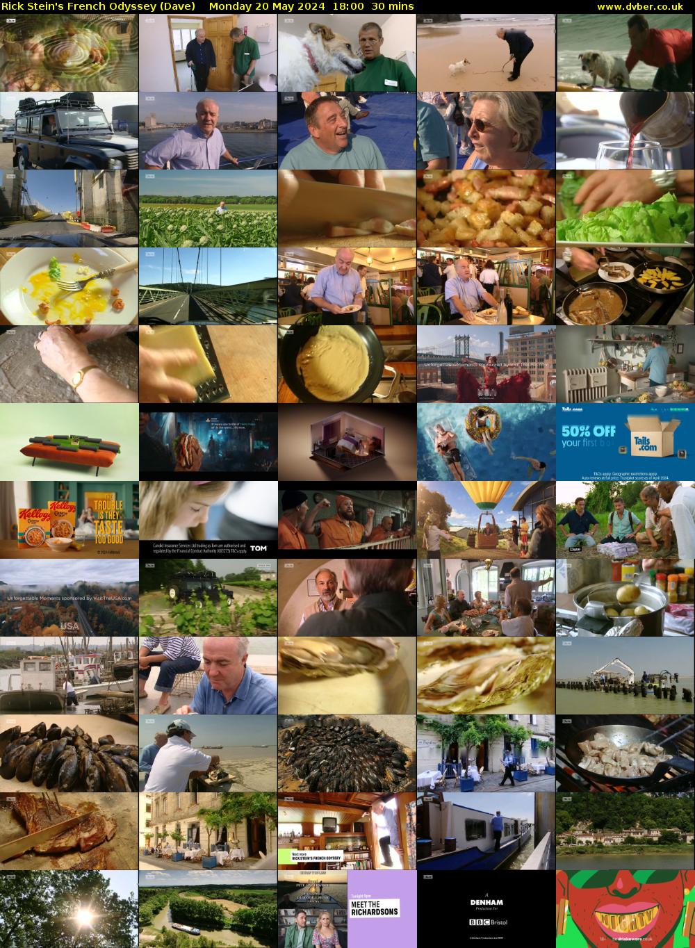 Rick Stein's French Odyssey (Dave) Monday 20 May 2024 18:00 - 18:30
