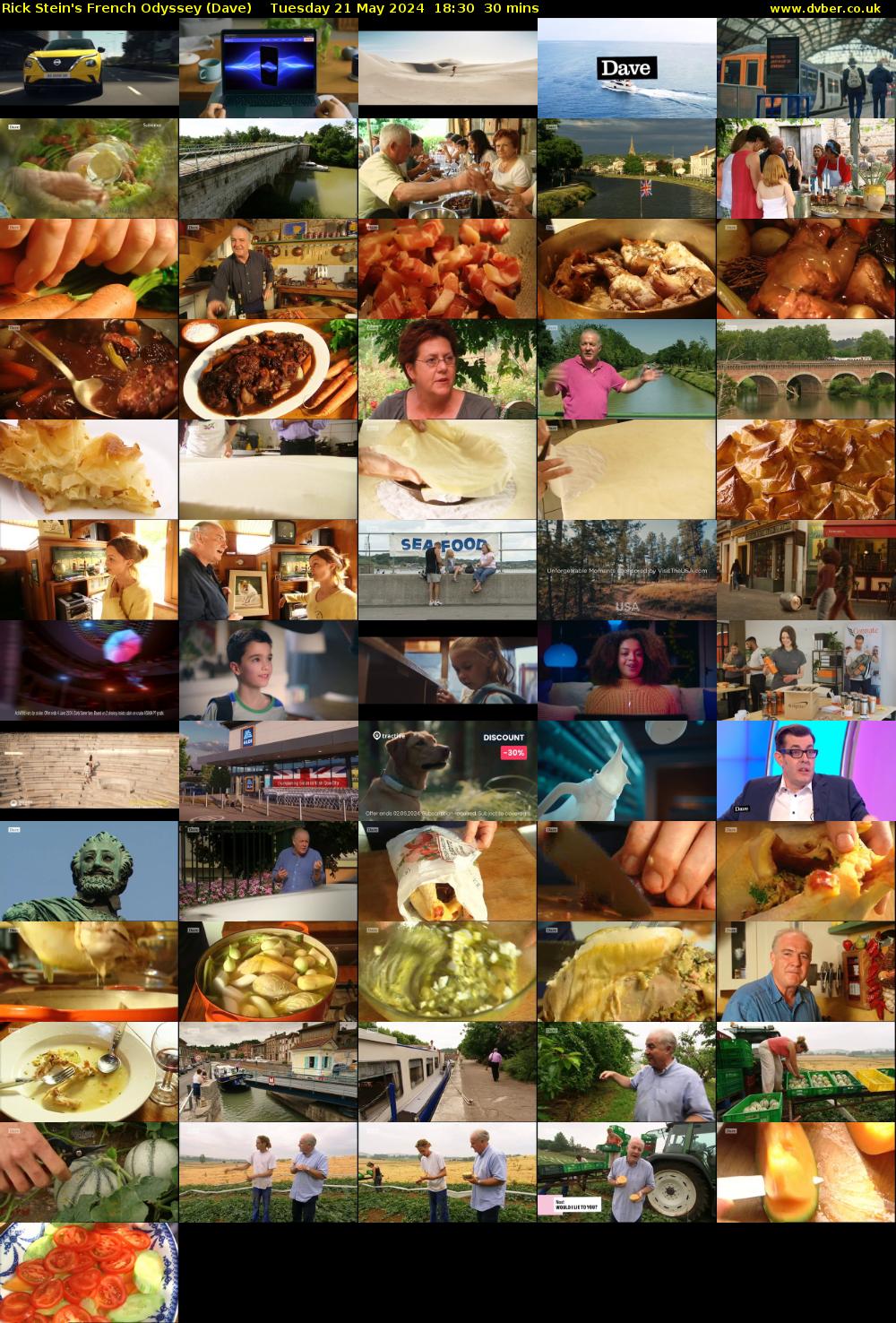 Rick Stein's French Odyssey (Dave) Tuesday 21 May 2024 18:30 - 19:00