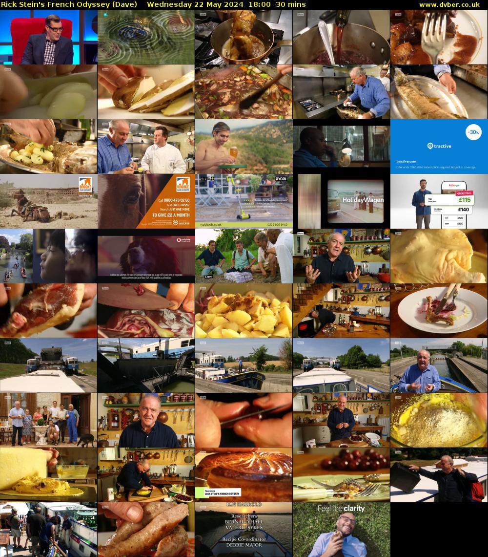 Rick Stein's French Odyssey (Dave) Wednesday 22 May 2024 18:00 - 18:30