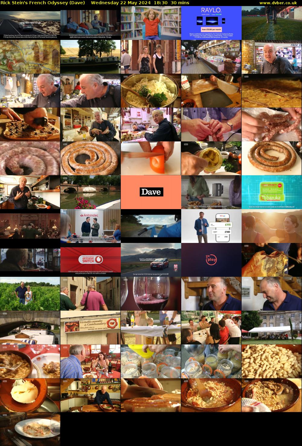 Rick Stein's French Odyssey (Dave) Wednesday 22 May 2024 18:30 - 19:00
