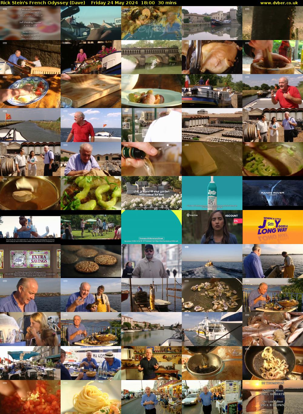 Rick Stein's French Odyssey (Dave) Friday 24 May 2024 18:00 - 18:30