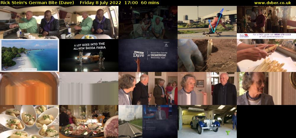 Rick Stein's German Bite (Dave) Friday 8 July 2022 17:00 - 18:00