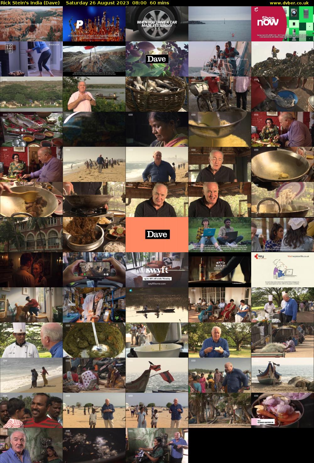 Rick Stein's India (Dave) Saturday 26 August 2023 08:00 - 09:00