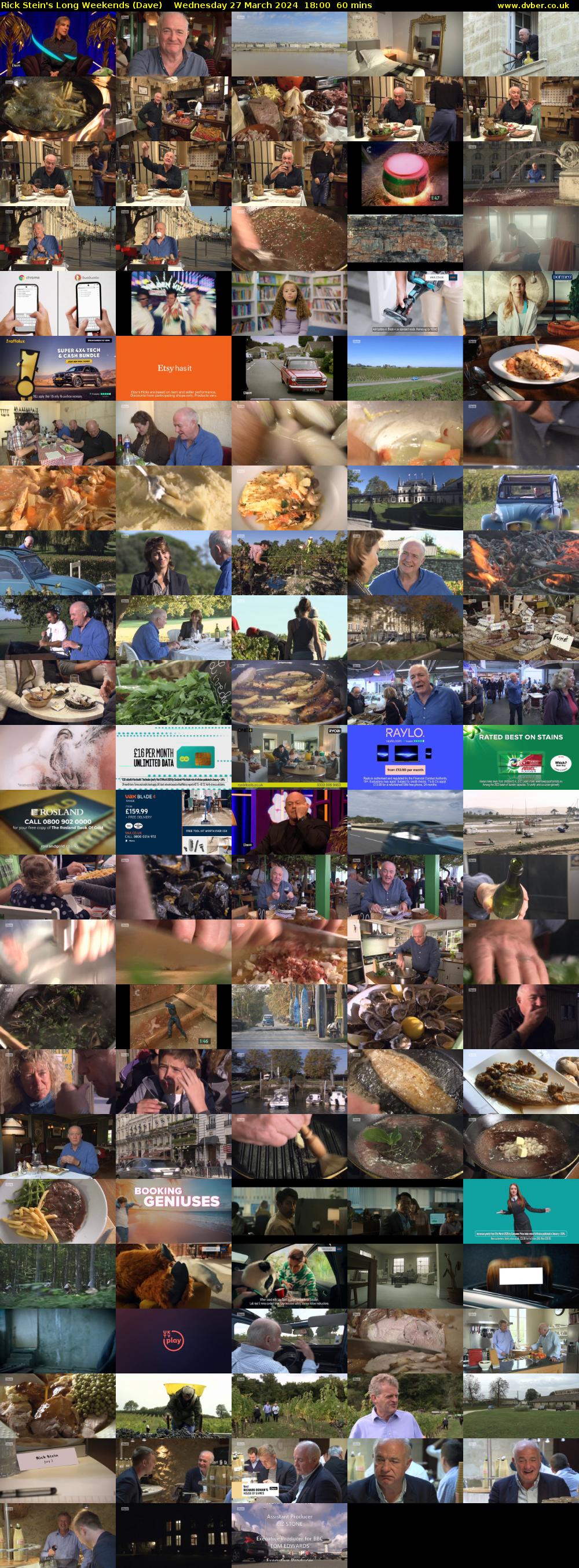 Rick Stein's Long Weekends (Dave) Wednesday 27 March 2024 18:00 - 19:00