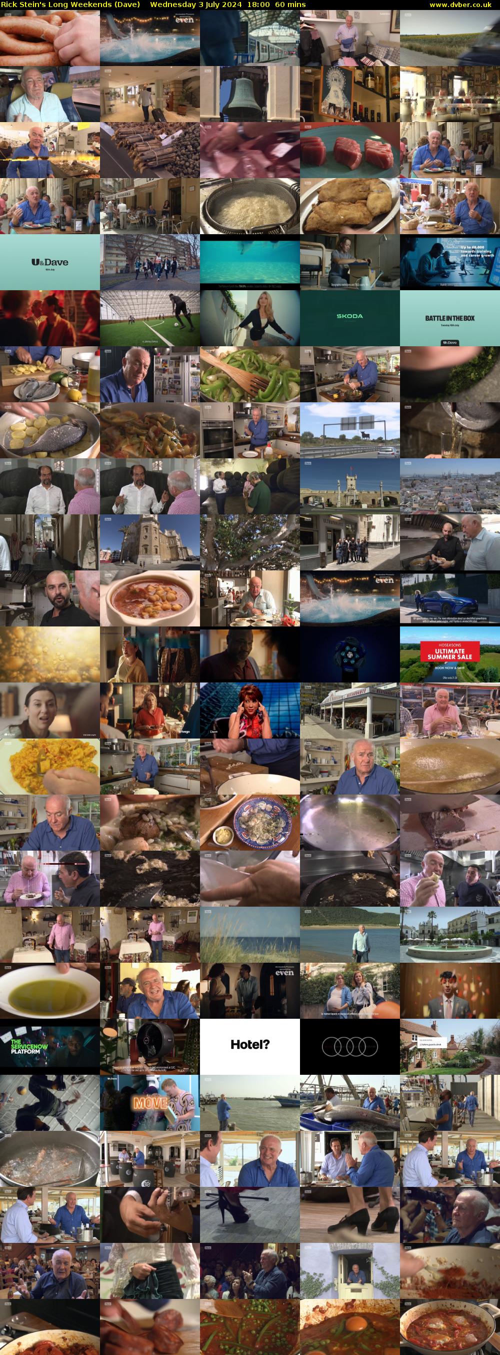 Rick Stein's Long Weekends (Dave) Wednesday 3 July 2024 18:00 - 19:00