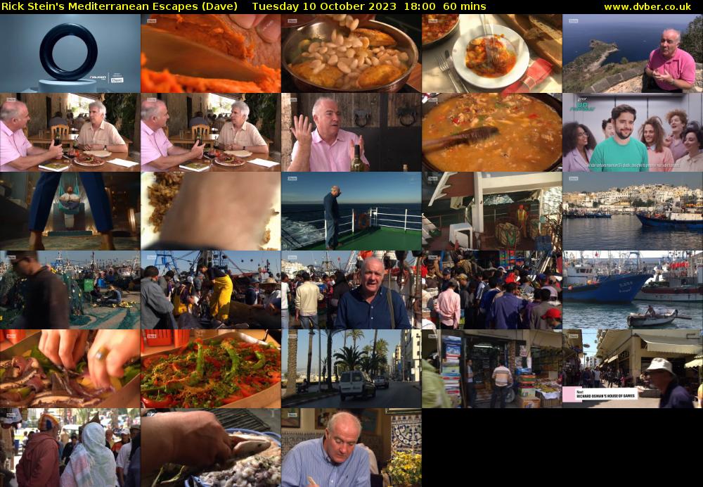 Rick Stein's Mediterranean Escapes (Dave) Tuesday 10 October 2023 18:00 - 19:00