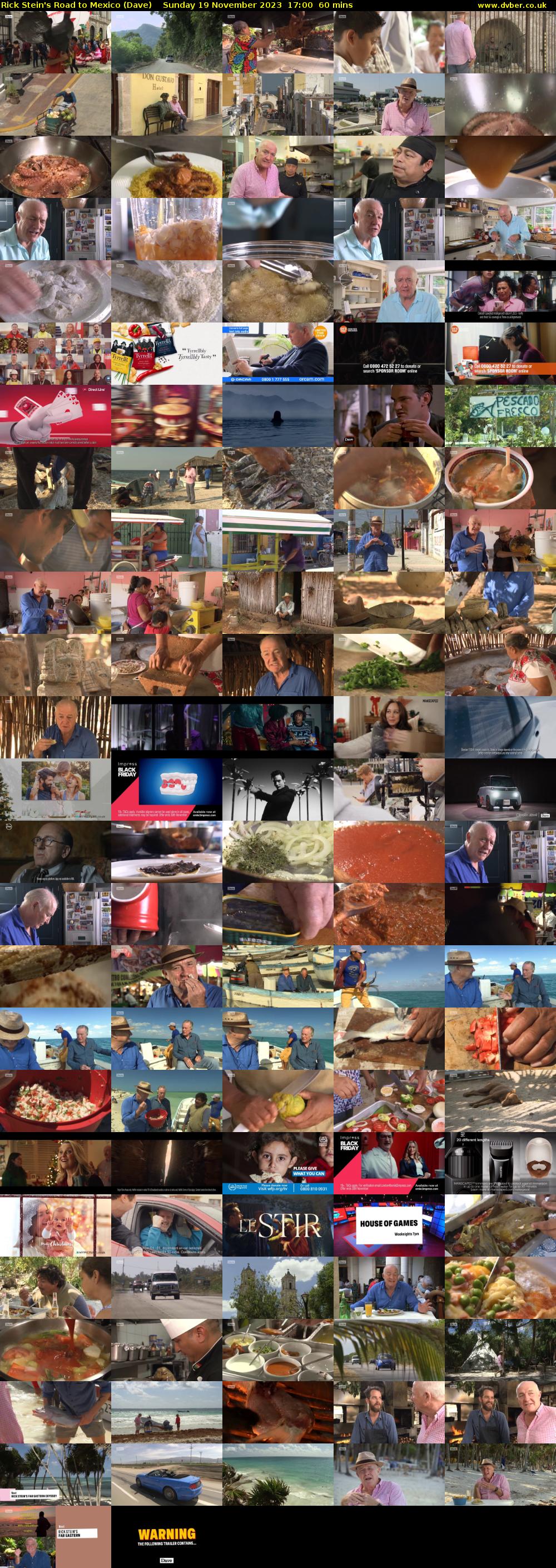 Rick Stein's Road to Mexico (Dave) Sunday 19 November 2023 17:00 - 18:00