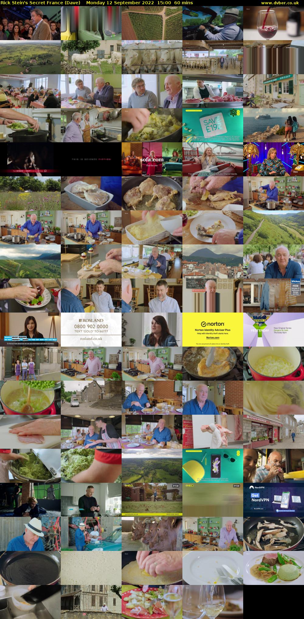 Rick Stein's Secret France (Dave) Monday 12 September 2022 15:00 - 16:00