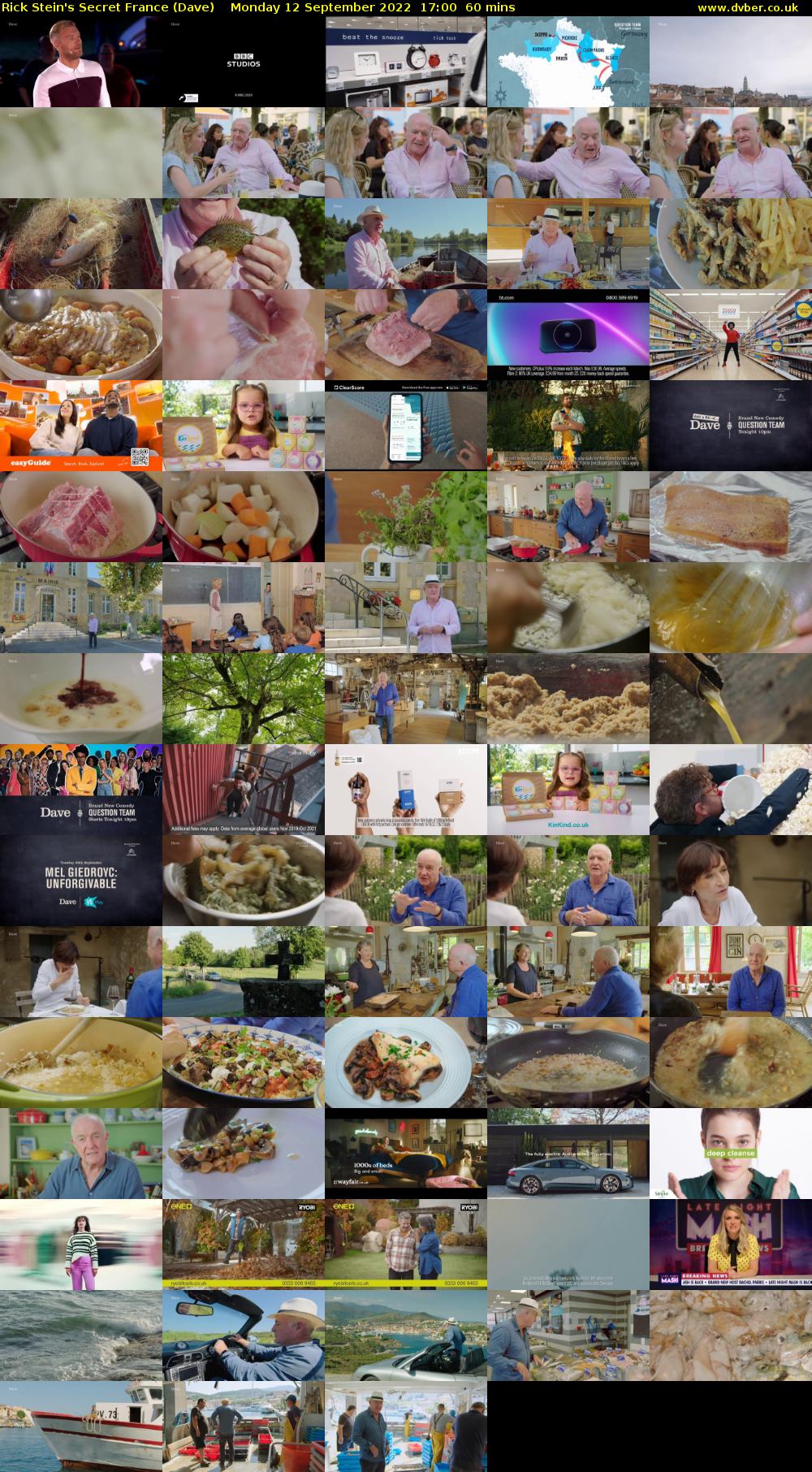 Rick Stein's Secret France (Dave) Monday 12 September 2022 17:00 - 18:00