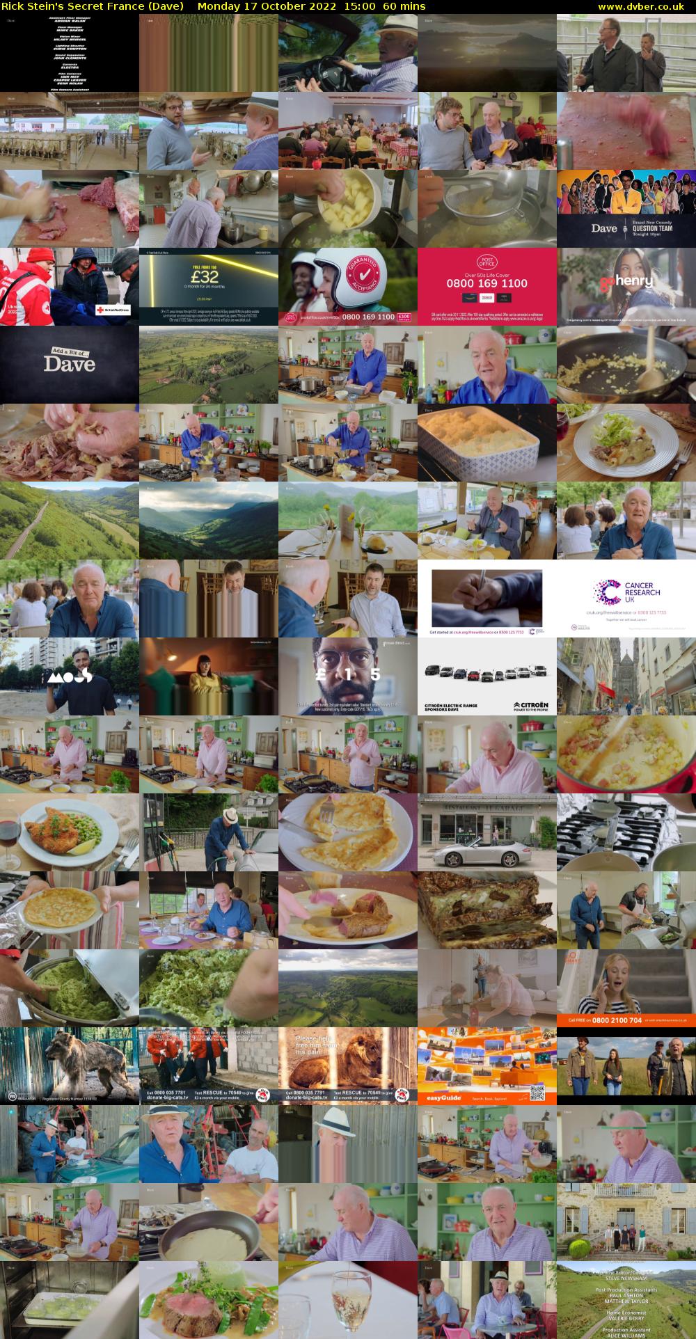 Rick Stein's Secret France (Dave) Monday 17 October 2022 15:00 - 16:00