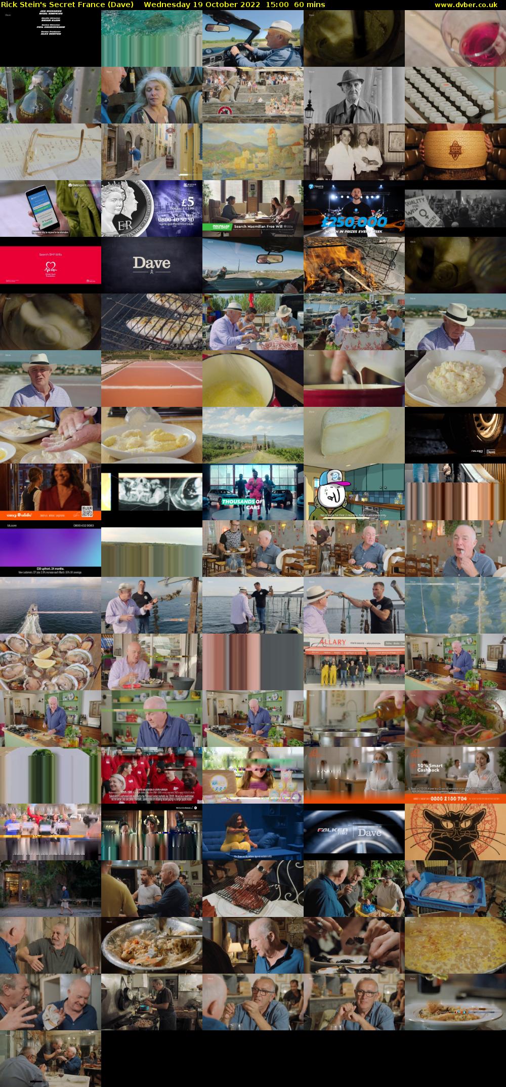 Rick Stein's Secret France (Dave) Wednesday 19 October 2022 15:00 - 16:00