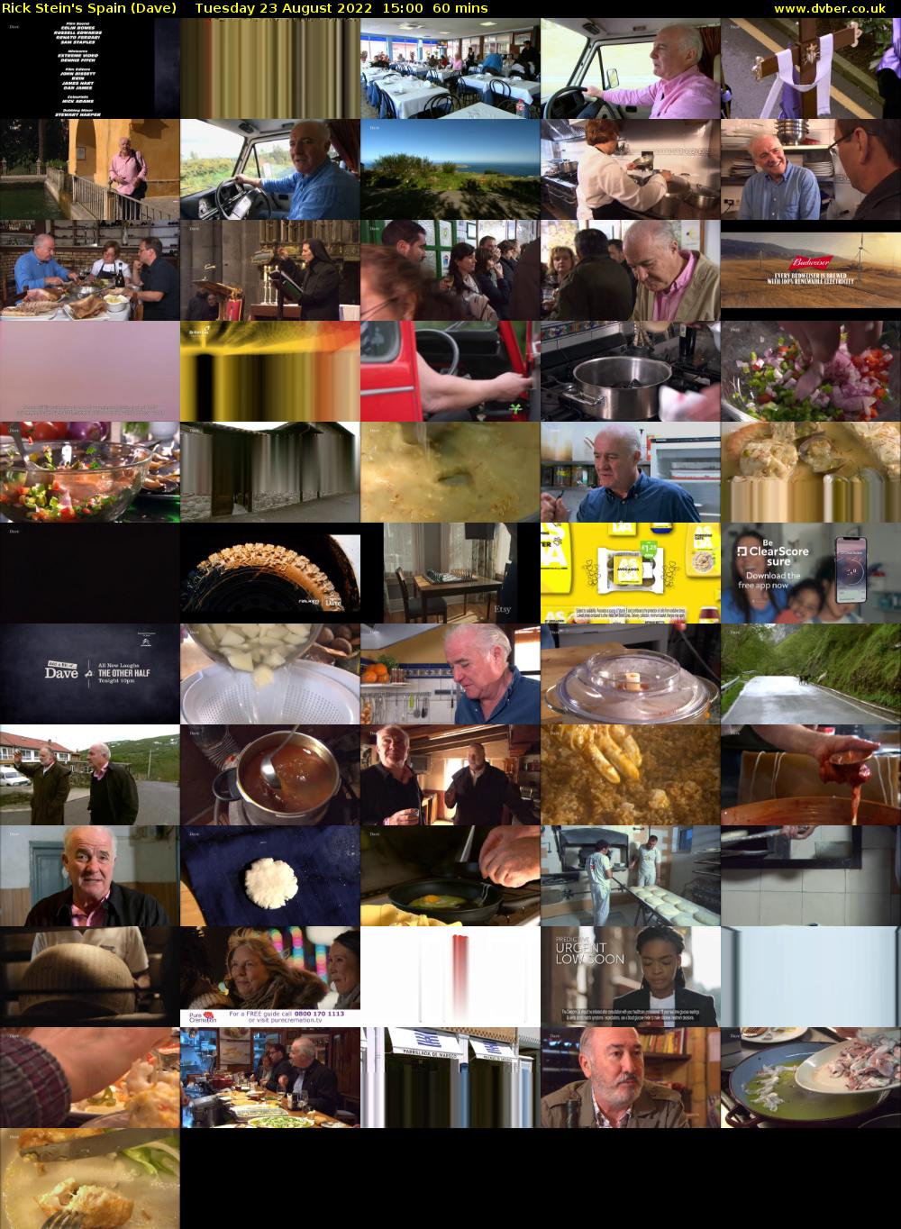 Rick Stein's Spain (Dave) Tuesday 23 August 2022 15:00 - 16:00